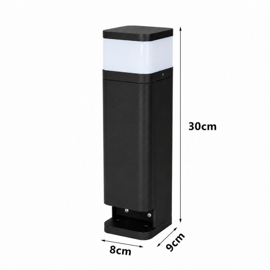 BRILAGI - Außenleuchte mit 2 SCHUKO-Steckdosen PILLAR 1xG9/11W/230V IP44 schwarz