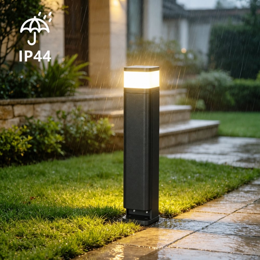 BRILAGI - Außenleuchte mit 2 Steckdosen SCHUKO PILLAR 1xG9/11W/230V IP44 schwarz