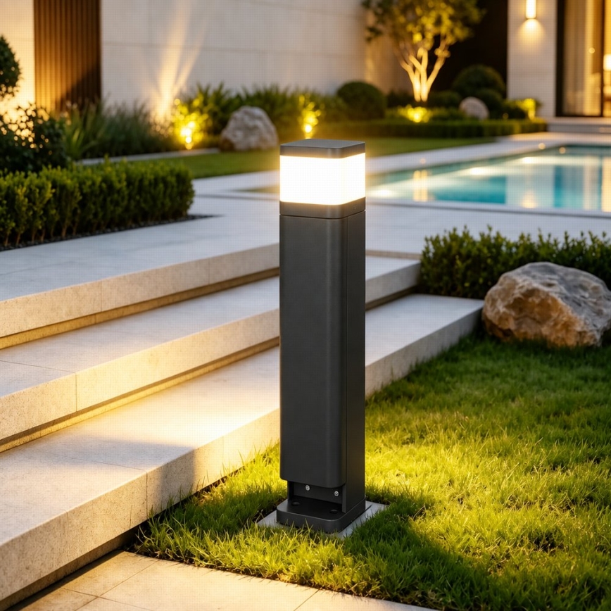 BRILAGI - Außenleuchte mit 2 Steckdosen SCHUKO PILLAR 1xG9/11W/230V IP44 schwarz