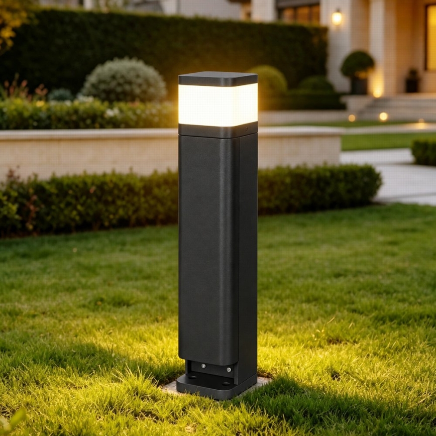 BRILAGI - Außenleuchte mit 2 Steckdosen SCHUKO PILLAR 1xG9/11W/230V IP44 schwarz