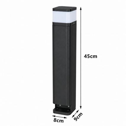 BRILAGI - Außenleuchte mit 2 Steckdosen SCHUKO PILLAR 1xG9/11W/230V IP44 schwarz