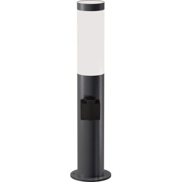 Brilagi - Außenleuchte mit integrierter Steckdose ELIA 1xE27/20W/230V IP44 50 cm anthrazit