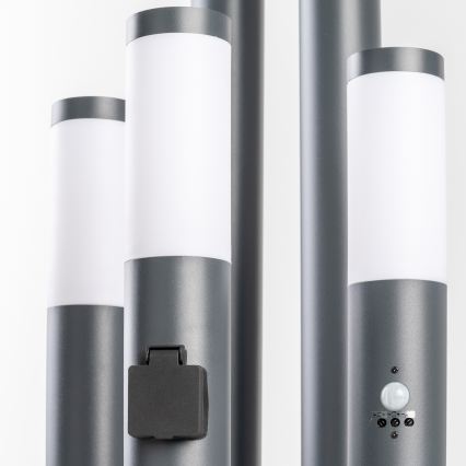 BRILAGI - Außenleuchte mit Bewegungsmelder ELIA 1xE27/20W/230V IP44 100 cm anthrazit