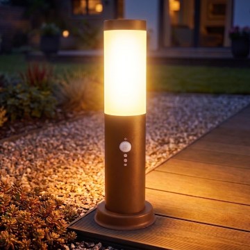 Brilagi - Außenleuchte mit Sensor NOVA 1xE27/15W/230V 40 cm IP44 braun