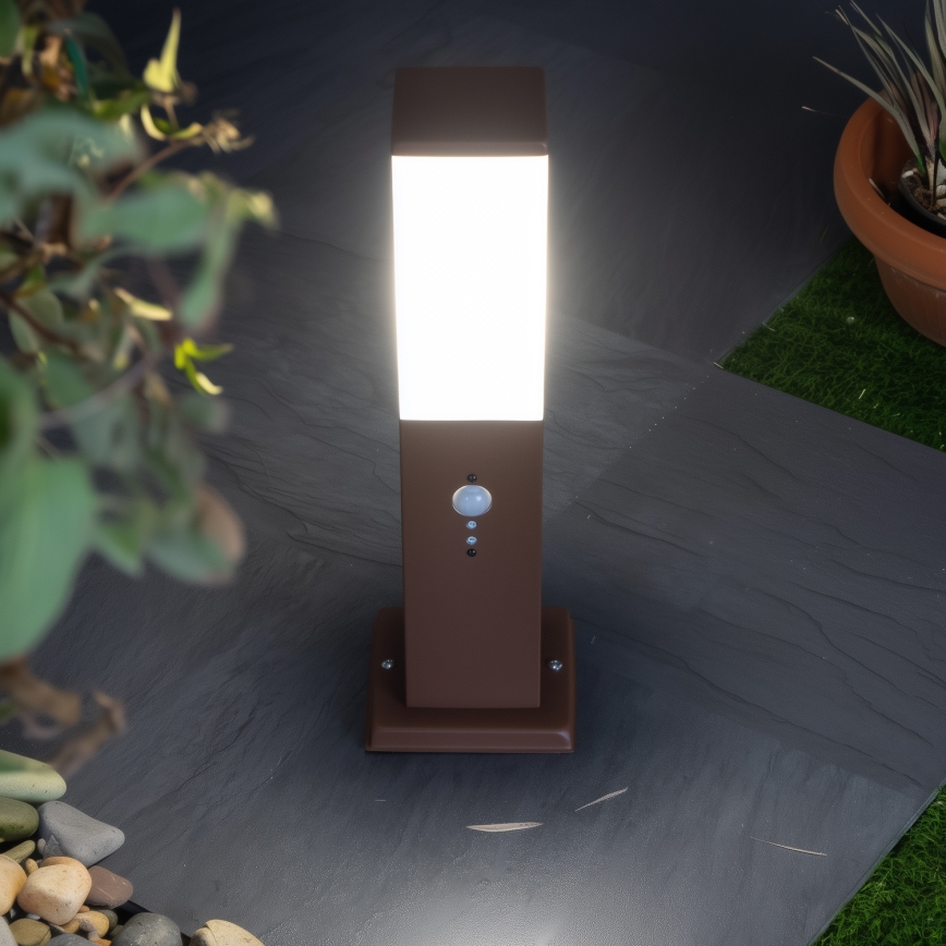 Brilagi - Außenleuchte mit Sensor NOVA 1xE27/15W/230V 40 cm IP44 braun