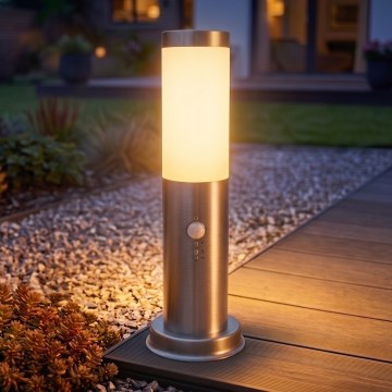Brilagi - Außenleuchte mit Sensor NOVA 1xE27/15W/230V 40 cm IP44 mattchrom