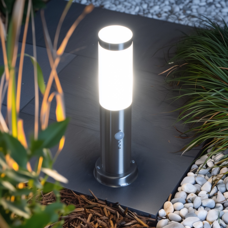 Brilagi - Außenleuchte mit Sensor NOVA 1xE27/15W/230V 40 cm IP44 mattchrom