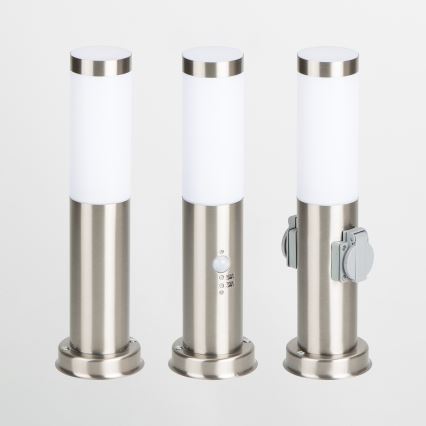 Brilagi - Außenleuchte mit Sensor NOVA 1xE27/15W/230V 40 cm IP44 mattchrom