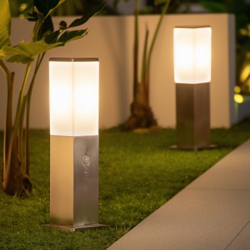 Brilagi - Außenleuchte mit Sensor NOVA 1xE27/15W/230V 40 cm IP44 mattchrom