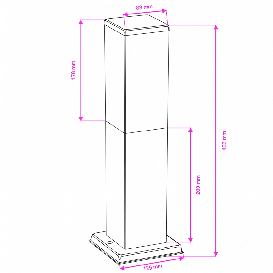 Brilagi - Außenleuchte NOVA 1xE27/15W/230V 40 cm IP44 Anthrazit