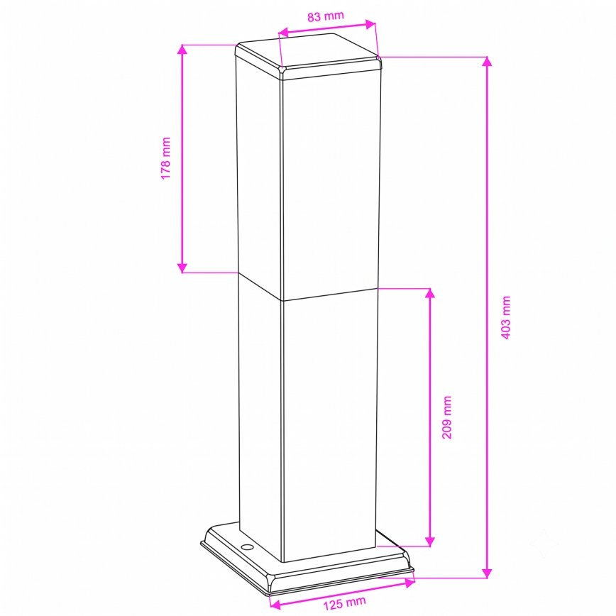 Brilagi - Außenleuchte NOVA 1xE27/15W/230V 40 cm IP44 braun
