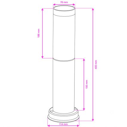 Brilagi - Außenleuchte NOVA 1xE27/15W/230V 40 cm IP44 mattchrom