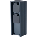 Brilagi - Außensteckdosensäule PILLAR 2Z SCHUKO 230V IP44 anthrazit