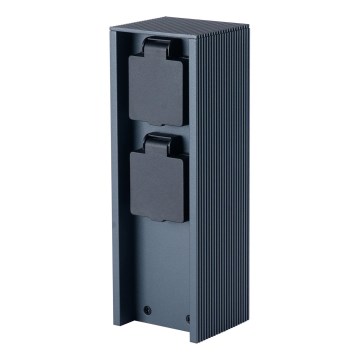 Brilagi - Außensteckdosensäule PILLAR 2Z SCHUKO 230V IP44 anthrazit
