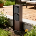 Brilagi - Außensteckdosensäule PILLAR 2Z SCHUKO 230V IP44 braun