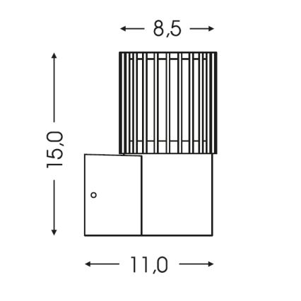 BRILAGI - Außenwandleuchte ARMOR 1xGU10/35W/230V IP44 grau
