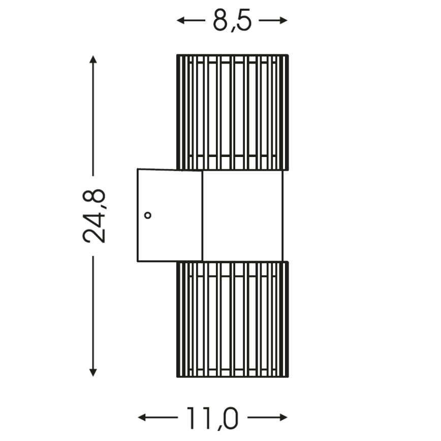 BRILAGI - Außenwandleuchte ARMOR 2xGU10/35W/230V IP44 Anthrazit