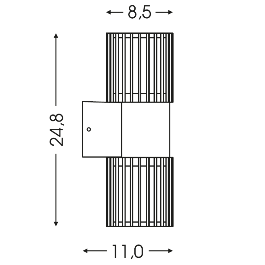 BRILAGI - Außenwandleuchte ARMOR 2xGU10/35W/230V IP44 grau