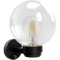 Brilagi - Außenwandleuchte mit Bewegungsmelder HARBOR 1xE27/40W/230V IP33 schwarz/transparent