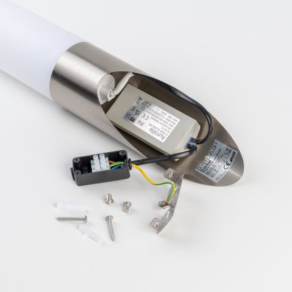 BRILAGI - Außenwandleuchte mit Bewegungsmelder ELIA 1xE27/20W/230V IP44 matt-chrom