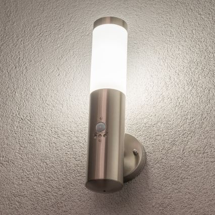 BRILAGI - Außenwandleuchte mit Sensor ELIA 1xE27/20W/230V IP44 mattchrom