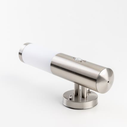 BRILAGI - Außenwandleuchte mit Sensor ELIA 1xE27/20W/230V IP44 mattchrom