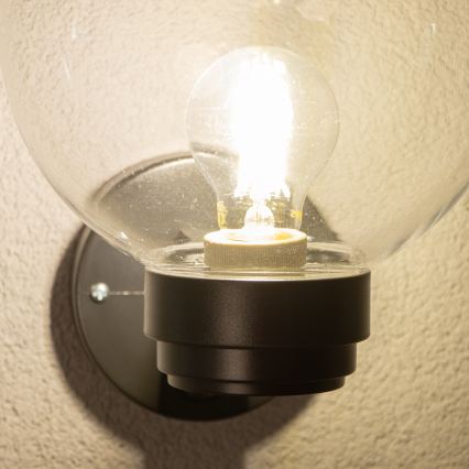 BRILAGI - Außenwandleuchte mit Bewegungsmelder HARBOR 1xE27/40W/230V IP33 anthrazit/klar