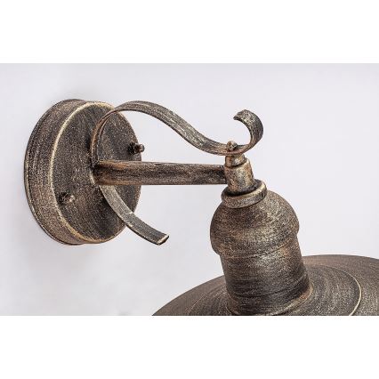 Brilagi - Außenwandleuchte MOLDE 1xE27/60W/230V IP44 Bronze/Patina