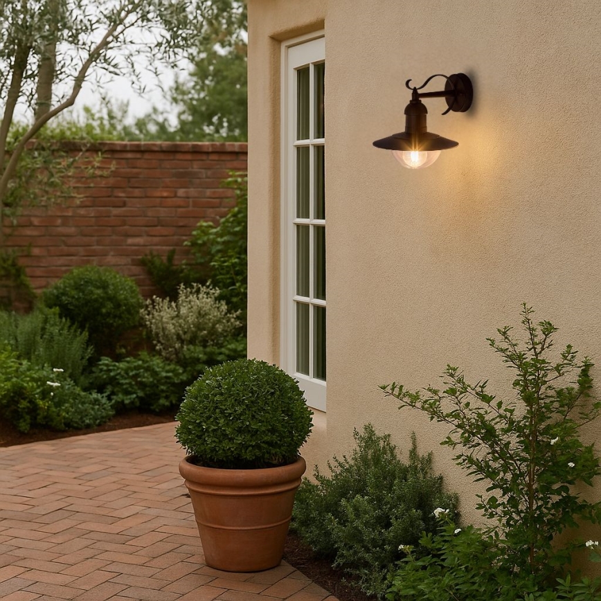 Brilagi - Außenwandleuchte MOLDE 1xE27/60W/230V IP44 schwarz