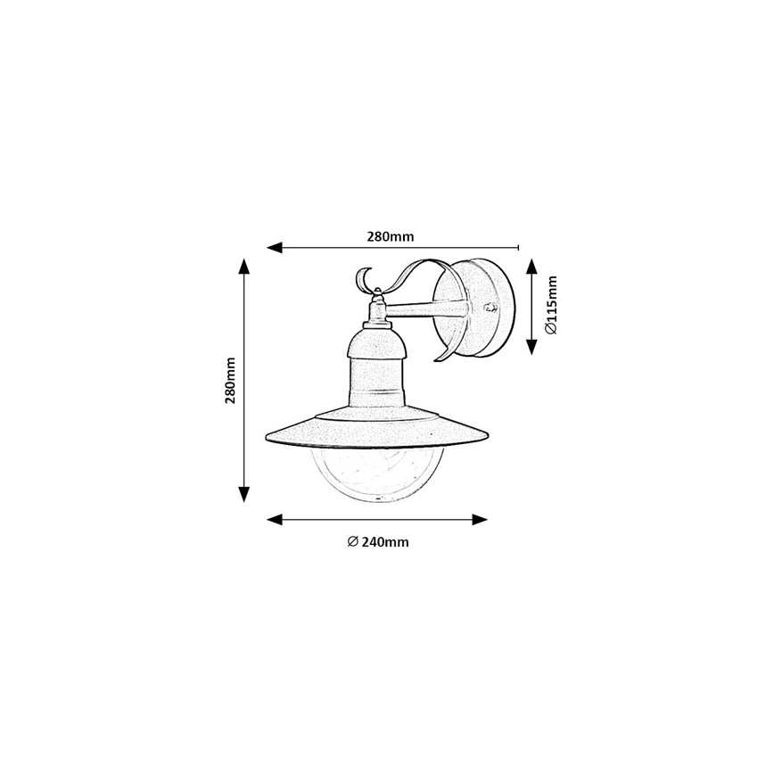 Brilagi - Außenwandleuchte MOLDE 1xE27/60W/230V IP44 schwarz