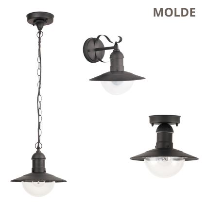 Brilagi - Außenwandleuchte MOLDE 1xE27/60W/230V IP44 schwarz