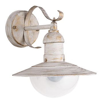 Brilagi - Außenwandleuchte MOLDE 1xE27/60W/230V IP44 weiß/patina