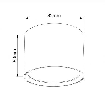 BRILAGI - Badezimmer-Spot SMOOTH 1xGX53/15W/230V 60x82 mm Eichen-Dekor IP54