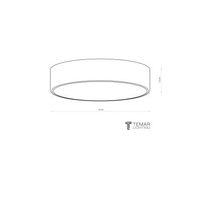 Brilagi - Badezimmer-Deckenleuchte CLARE 2xE27/24W/230V Ø 30 cm IP54 braun