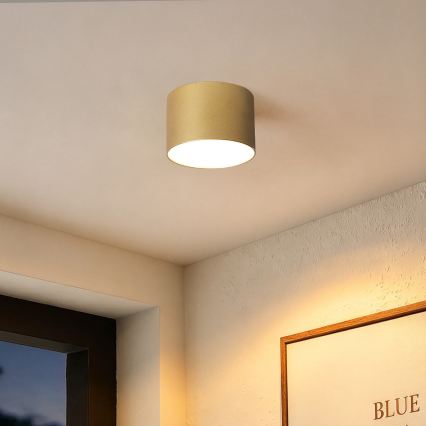 BRILAGI - Badezimmer-Deckenleuchte FORIS LED/9W/230V Ø 9 cm goldfarben IP44 CRI 90