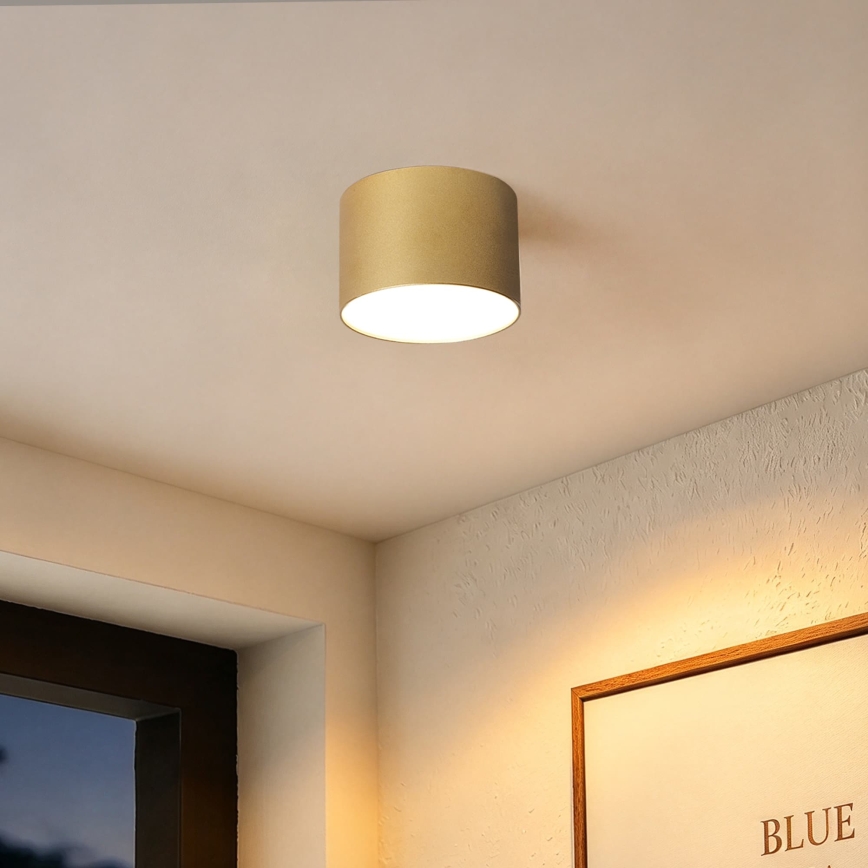 BRILAGI - Badezimmer-Deckenleuchte FORIS LED/9W/230V Ø 9 cm goldfarben IP44 CRI 90
