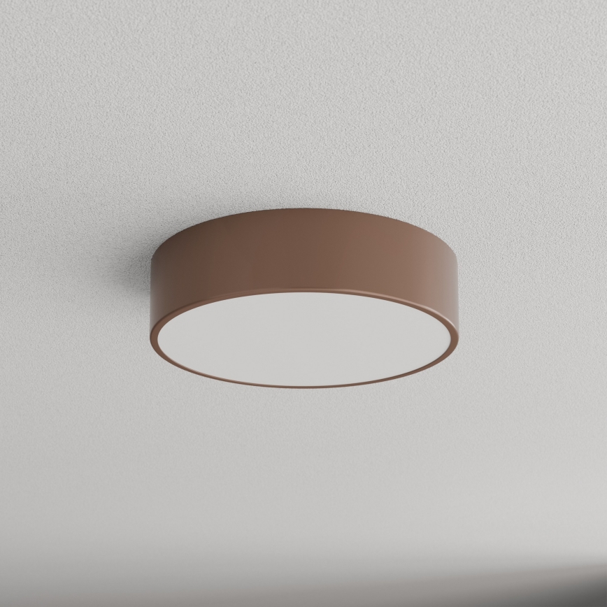 Brilagi - Badezimmer-Deckenleuchte CLARE mit Bewegungs- und Dämmerungssensor 2xE27/24W/230V Ø 30 cm Braun IP54