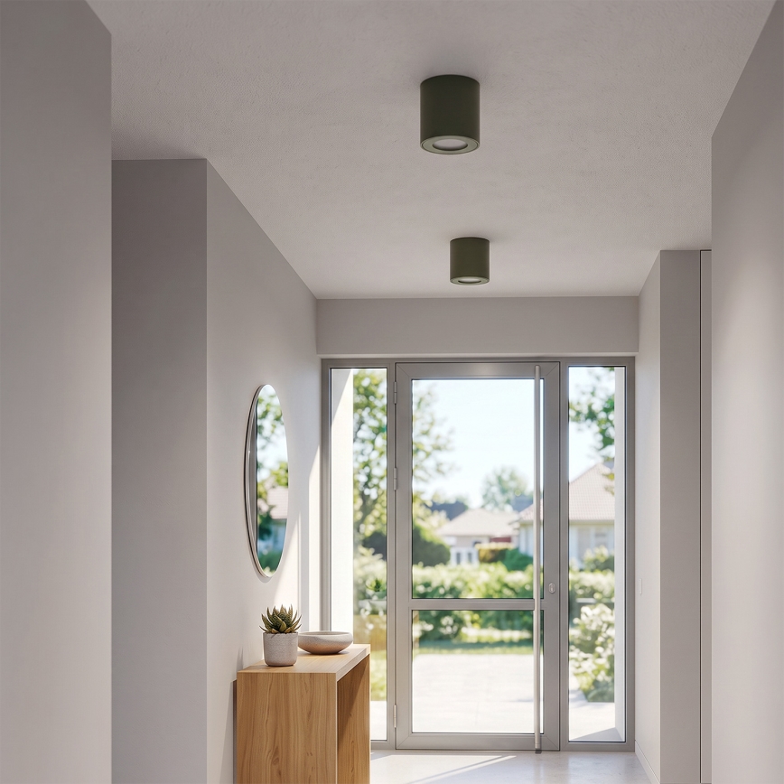 BRILAGI - Badezimmer-Einbaustrahler MIA 1xGU10/30W/230V 60x82 mm 84x80 mm dunkelgrün IP54