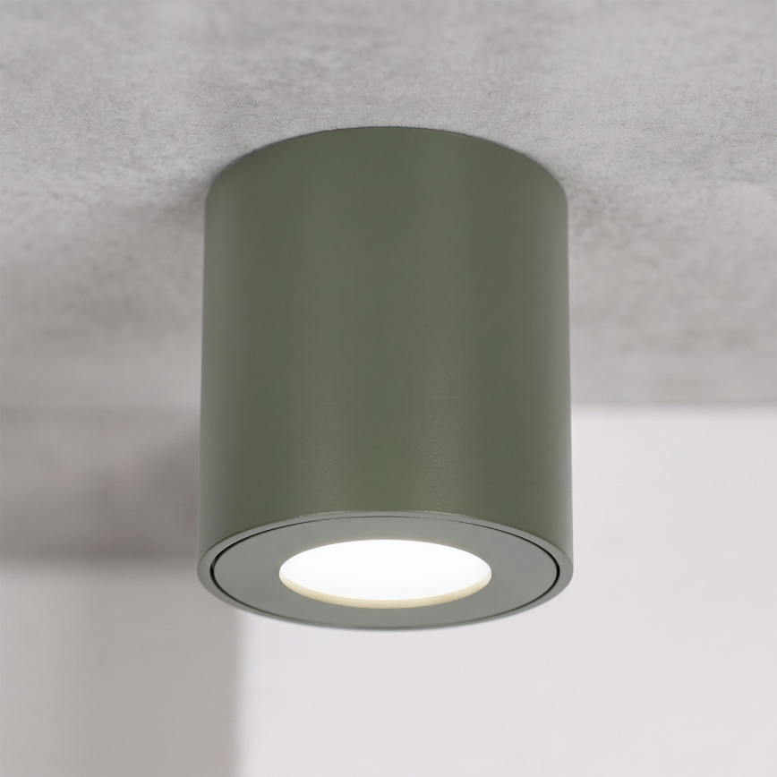 BRILAGI - Badezimmer-Einbaustrahler MIA 1xGU10/30W/230V 60x82 mm 84x80 mm dunkelgrün IP54