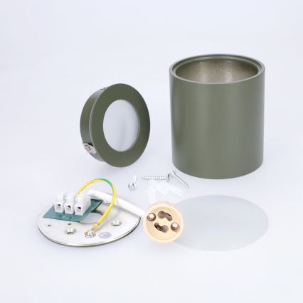 BRILAGI - Badezimmer-Einbaustrahler MIA 1xGU10/30W/230V 60x82 mm 84x80 mm dunkelgrün IP54