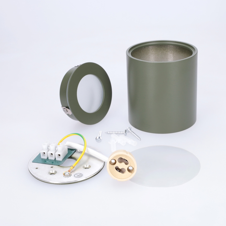 BRILAGI - Badezimmer-Einbaustrahler MIA 1xGU10/30W/230V 60x82 mm 84x80 mm dunkelgrün IP54