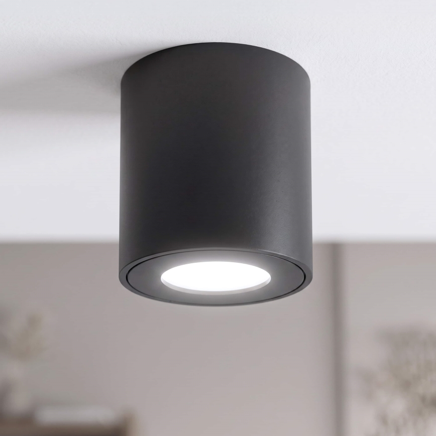 BRILAGI - Badezimmerstrahler MIA 1xGU10/30W/230V 84x80 mm schwarz IP54
