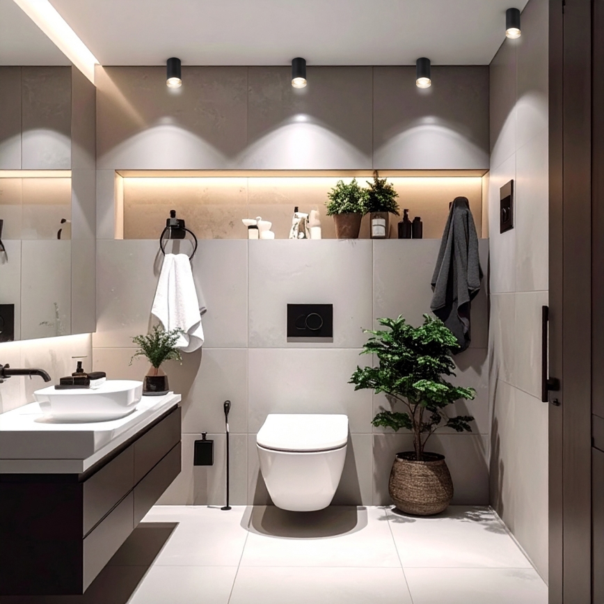 Brilagi - Badezimmerstrahler SELE 1xGU10/30W/230V IP44 schwarz