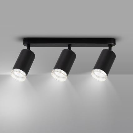 Brilagi - Badezimmerstrahler SELE 3xGU10/30W/230V IP44 schwarz