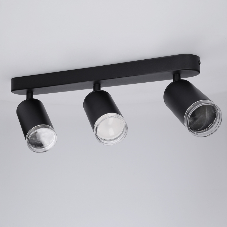 Brilagi - Badezimmerstrahler SELE 3xGU10/30W/230V IP44 schwarz