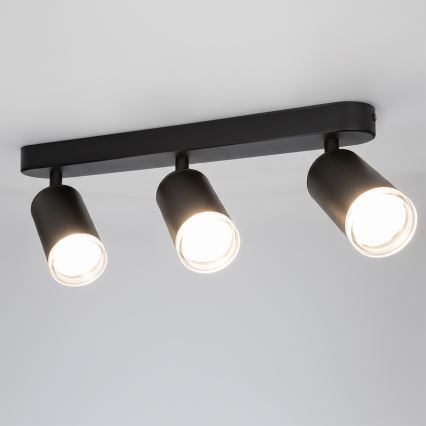 Brilagi - Badezimmerstrahler SELE 3xGU10/30W/230V IP44 schwarz