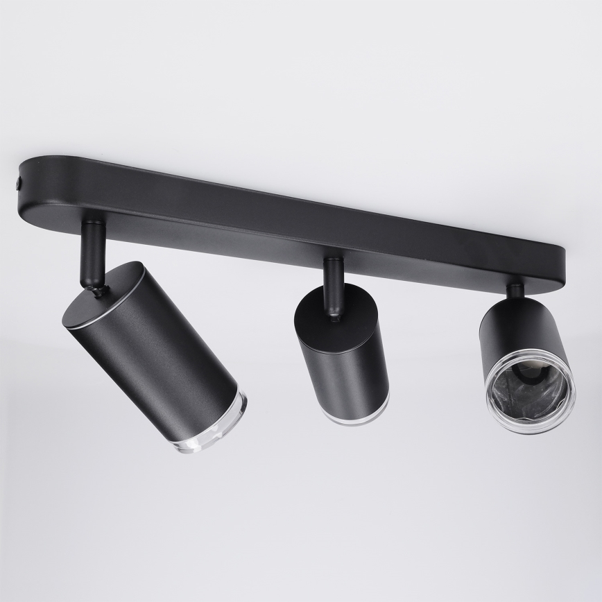 Brilagi - Badezimmerstrahler SELE 3xGU10/30W/230V IP44 schwarz