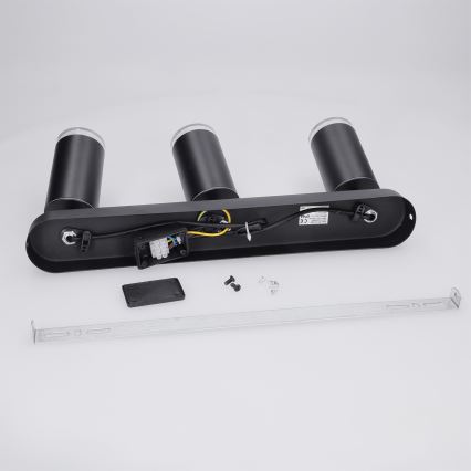 Brilagi - Badezimmerstrahler SELE 3xGU10/30W/230V IP44 schwarz