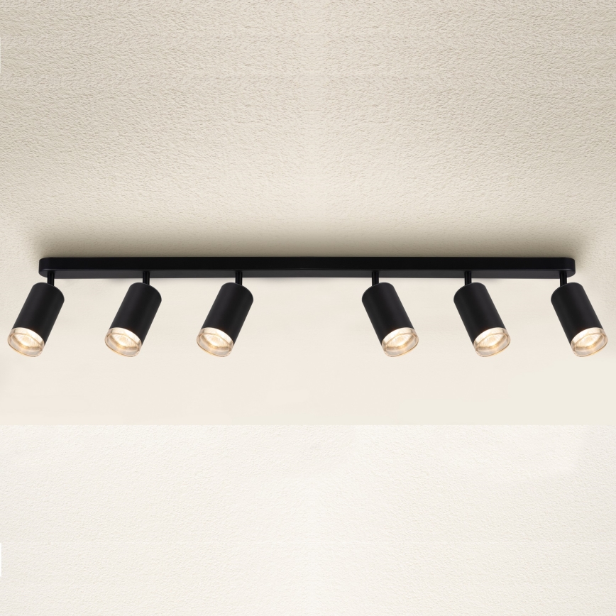 Brilagi - Badezimmerstrahler SELE 6xGU10/30W/230V IP44 schwarz
