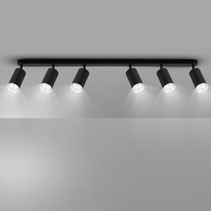Brilagi - Badezimmerstrahler SELE 6xGU10/30W/230V IP44 schwarz